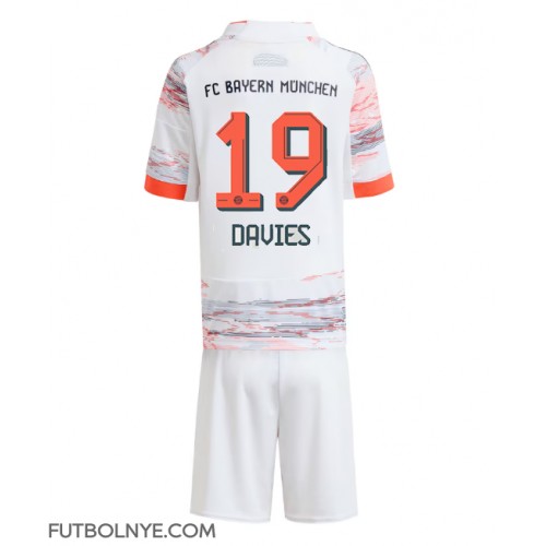 Camiseta Bayern Munich Alphonso Davies #19 Visitante Equipación para niños 2025-26 manga corta (+ pantalones cortos)